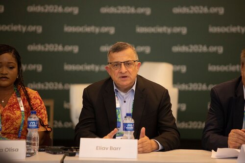 AIDS 2026, the 26th International AIDS Conference. Rio de Janeiro, Brazil.
Tuesday, 28 July 2026.

MR01. Media roundtable – Long-acting HIV prevention: The science, rollout and what is next.
In the photo: Eliav Barr.

© Felipe Varanda / IAS