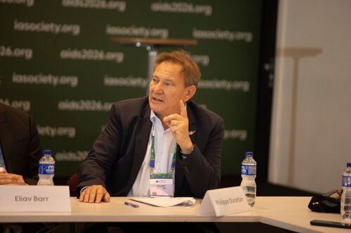 AIDS 2026, the 26th International AIDS Conference. Rio de Janeiro, Brazil.
Tuesday, 28 July 2026.

MR01. Media roundtable – Long-acting HIV prevention: The science, rollout and what is next.
In the photo: Philippe Duneton

© Felipe Varanda / IAS
