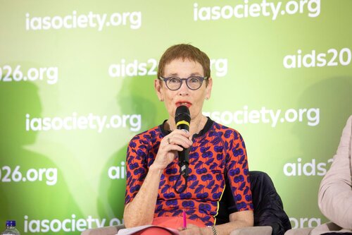 AIDS 2026, the 26th International AIDS Conference. Rio de Janeiro, Brazil.
Tuesday 28, July 2026.

SY08. Rebuilding global health: HIV reporting in a brave new world (Media panel session).
In the photo: Nora Bär, EL DESTAPE, Argentina.

©️ Felipe Varanda / IAS