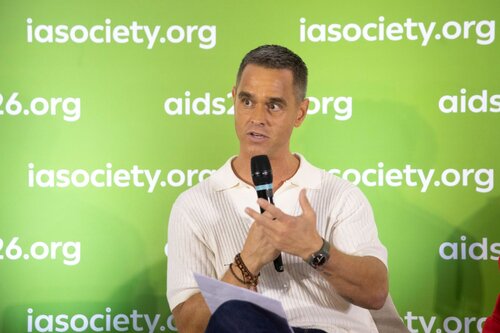 AIDS 2026, the 26th International AIDS Conference. Rio de Janeiro, Brazil.
Tuesday 28, July 2026.

SY08. Rebuilding global health: HIV reporting in a brave new world (Media panel session)..
In the photo: Karl Schmid, Plus Life Media & K-ABC Television Los Angeles, United States

©️ Felipe Varanda / IAS