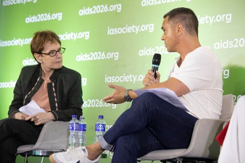 AIDS 2026, the 26th International AIDS Conference. Rio de Janeiro, Brazil.
Tuesday 28, July 2026.

SY08. Rebuilding global health: HIV reporting in a brave new world (Media panel session)..
In the photo: Karl Schmid, Plus Life Media & K-ABC Television Los Angeles, United States

©️ Felipe Varanda / IAS
