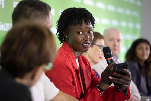 AIDS 2026, the 26th International AIDS Conference. Rio de Janeiro, Brazil.
Tuesday 28, July 2026.

SY08. Rebuilding global health: HIV reporting in a brave new world (Media panel session).
In the photo: Aidah Munzatsi, Freelance Journalist, Kenya.

©️ Felipe Varanda / IAS
