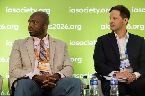 AIDS 2026, the 26th International AIDS Conference. Rio de Janeiro, Brazil.
Tuesday, 28 July 2026

SY06. No retreat, no surrender: The future of philanthropy in HIV.
In the photo: LaRon Nelson, Richard Borain.

©️ Andréa Testoni / IAS