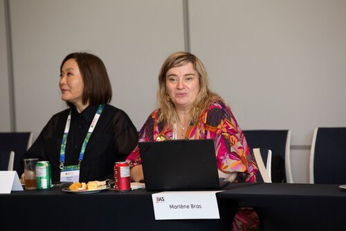 AIDS 2026, the 26th International AIDS Conference. Rio de Janeiro, Brazil.
Tuesday, 28 July 2026

JIASEBMM. JIAS Editorial Board member meeting.
In the photo: Annete Sohn, Marlène Bras.

©️ Andréa Testoni / IAS