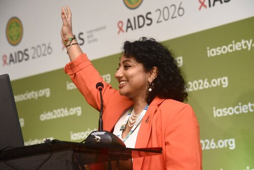 AIDS 2026, the 26th International AIDS Conference. Rio de Janeiro, Brazil.
Tuesday, 28 July 2026.

SAT26. Bridging the implementation gap: Practical insights to strengthen HIV prevention access for key populations.
In the photos: Ramya Kumar.

© Márcia Moreira / IAS.