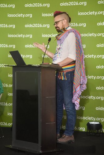 AIDS 2026, the 26th International AIDS Conference. Rio de Janeiro, Brazil.
Tuesday, 28 July 2026.

SAT16. Person-centred HIV prevention for key and vulnerable populations in Latin America and the Caribbean.
In the photos: Simon Cazal.

© Márcia Moreira / IAS.