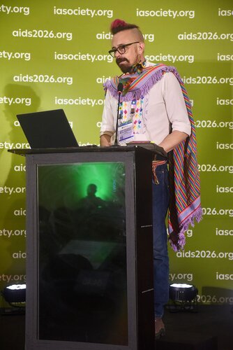 AIDS 2026, the 26th International AIDS Conference. Rio de Janeiro, Brazil.
Tuesday, 28 July 2026.

SAT16. Person-centred HIV prevention for key and vulnerable populations in Latin America and the Caribbean.
In the photos: Simon Cazal.

© Márcia Moreira / IAS.