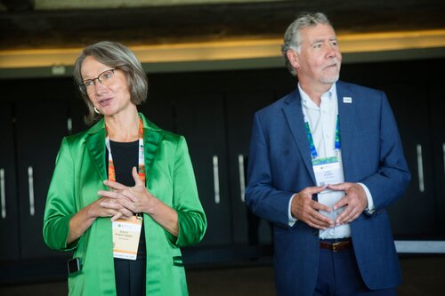 AIDS 2026, the 26th International AIDS Conference. Rio de Janeiro, Brazil.
Monday, 27 July 2026

EFREC. Educational Fund Reception.
In the photo: Birgit Poniatowski, Chris Beyrer

©️ Andréa Testoni / IAS