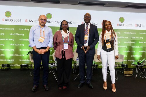 AIDS 2026, the 26th International AIDS Conference. Rio de Janeiro, Brazil.
Tuesday, 28 July 2026.

MM01. IAS Regional Members' Meeting: Africa.
In the photo: Mehdi Karkouri, Ruth Akulu, Kenneth Ngure, Susan Shumba. 

©️ Rogério von Krüger / IAS
