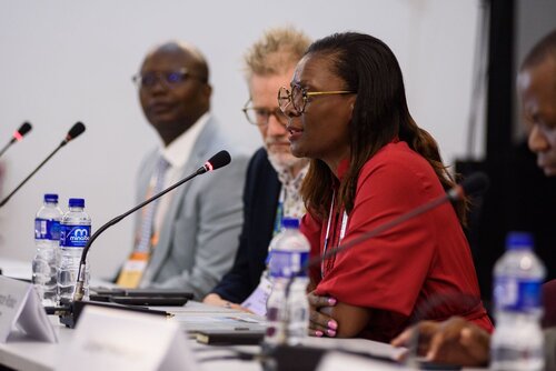 AIDS 2026, the 26th International AIDS Conference. Rio de Janeiro, Brazil.                            Wednesday, 29 July 2026.

MR02. Media roundtable – Africa’s HIV response after PEPFAR: The impact of funding cuts and what comes next.
In the photo: Florence Anam.

©️ Rogério von Krüger / IAS