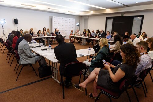 AIDS 2026, the 26th International AIDS Conference. Rio de Janeiro, Brazil.                            Wednesday, 29 July 2026.

MR02. Media roundtable – Africa’s HIV response after PEPFAR: The impact of funding cuts and what comes next.
In the photo: Media in attendance.

©️ Rogério von Krüger / IAS