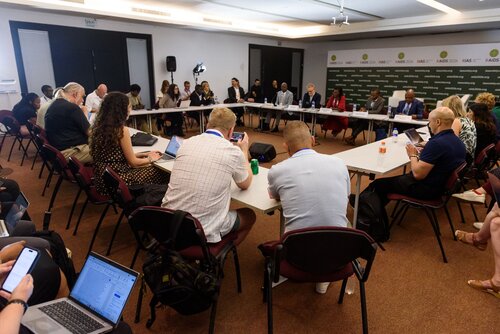 AIDS 2026, the 26th International AIDS Conference. Rio de Janeiro, Brazil.                            Wednesday, 29 July 2026.

MR02. Media roundtable – Africa’s HIV response after PEPFAR: The impact of funding cuts and what comes next.
In the photo: Media in attendance.

©️ Rogério von Krüger / IAS