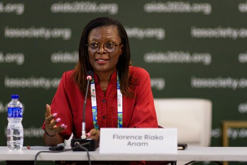 AIDS 2026, the 26th International AIDS Conference. Rio de Janeiro, Brazil.                            Wednesday, 29 July 2026.

MR02. Media roundtable – Africa’s HIV response after PEPFAR: The impact of funding cuts and what comes next.
In the photo: Florence Anam.

©️ Rogério von Krüger / IAS