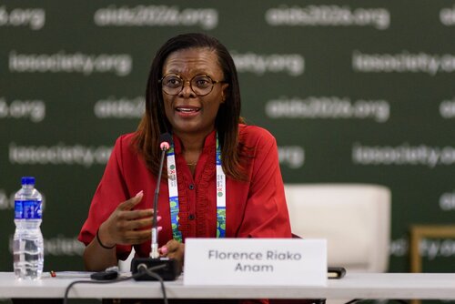 AIDS 2026, the 26th International AIDS Conference. Rio de Janeiro, Brazil.                            Wednesday, 29 July 2026.

MR02. Media roundtable – Africa’s HIV response after PEPFAR: The impact of funding cuts and what comes next.
In the photo: Florence Anam.

©️ Rogério von Krüger / IAS