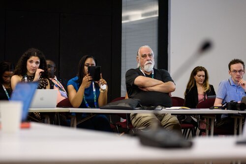 AIDS 2026, the 26th International AIDS Conference. Rio de Janeiro, Brazil.                            Wednesday, 29 July 2026.

MR02. Media roundtable – Africa’s HIV response after PEPFAR: The impact of funding cuts and what comes next.
In the photo: Media in attendance.

©️ Rogério von Krüger / IAS