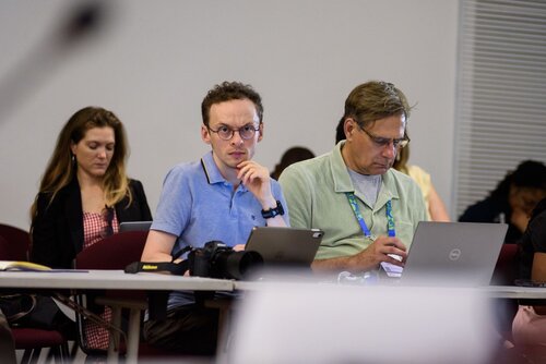 AIDS 2026, the 26th International AIDS Conference. Rio de Janeiro, Brazil.                            Wednesday, 29 July 2026.

MR02. Media roundtable – Africa’s HIV response after PEPFAR: The impact of funding cuts and what comes next.
In the photo: Media in attendance.

©️ Rogério von Krüger / IAS