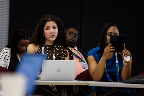 AIDS 2026, the 26th International AIDS Conference. Rio de Janeiro, Brazil.                            Wednesday, 29 July 2026.

MR02. Media roundtable – Africa’s HIV response after PEPFAR: The impact of funding cuts and what comes next.
In the photo: Media in attendance.

©️ Rogério von Krüger / IAS