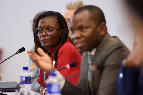 AIDS 2026, the 26th International AIDS Conference. Rio de Janeiro, Brazil.                            Wednesday, 29 July 2026.

MR02. Media roundtable – Africa’s HIV response after PEPFAR: The impact of funding cuts and what comes next.
In the photo: Florence Anam.

©️ Rogério von Krüger / IAS