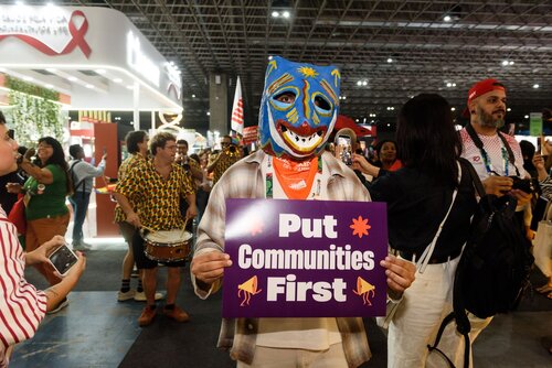 AIDS 2026, the 26th International AIDS Conference. Rio de Janeiro, Brazil.                            Wednesday, 29 July 2026.

Protest.

©️ Rogério von Krüger / IAS