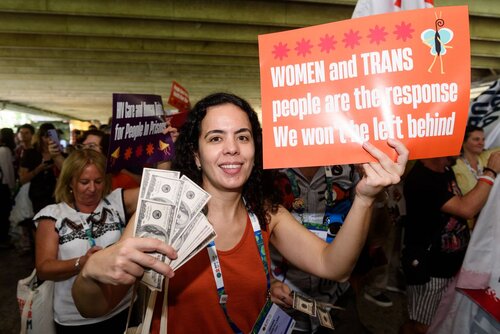 AIDS 2026, the 26th International AIDS Conference. Rio de Janeiro, Brazil.                            Wednesday, 29 July 2026.

Protest.

©️ Rogério von Krüger / IAS