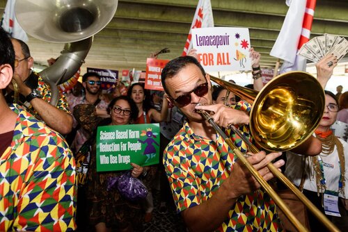 AIDS 2026, the 26th International AIDS Conference. Rio de Janeiro, Brazil.                            Wednesday, 29 July 2026.

Protest.

©️ Rogério von Krüger / IAS
