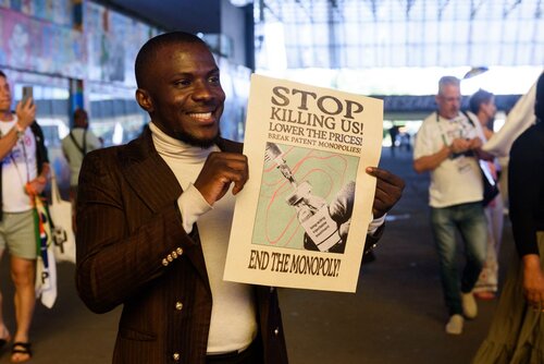 AIDS 2026, the 26th International AIDS Conference. Rio de Janeiro, Brazil.                            Wednesday, 29 July 2026.

Protest.

©️ Rogério von Krüger / IAS