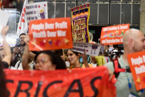 AIDS 2026, the 26th International AIDS Conference. Rio de Janeiro, Brazil.                            Wednesday, 29 July 2026.

Protest.

©️ Rogério von Krüger / IAS