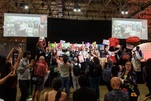 AIDS 2026, the 26th International AIDS Conference. Rio de Janeiro, Brazil.                            Wednesday, 29 July 2026.

Protest.

©️ Rogério von Krüger / IAS