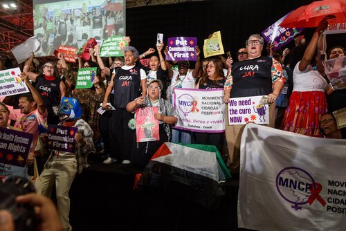 AIDS 2026, the 26th International AIDS Conference. Rio de Janeiro, Brazil.                            Wednesday, 29 July 2026.

Protest.

©️ Rogério von Krüger / IAS