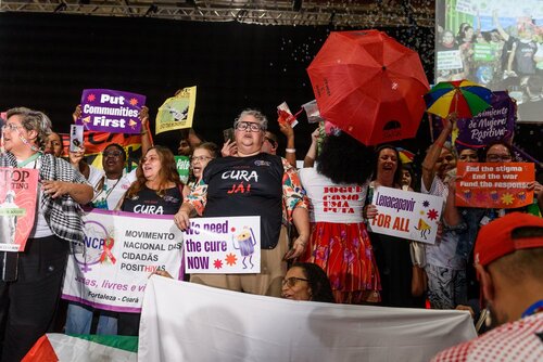 AIDS 2026, the 26th International AIDS Conference. Rio de Janeiro, Brazil.                            Wednesday, 29 July 2026.

Protest.

©️ Rogério von Krüger / IAS