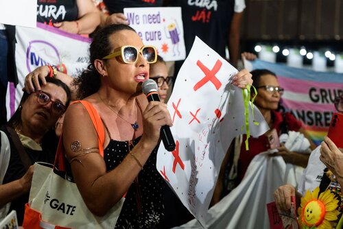 AIDS 2026, the 26th International AIDS Conference. Rio de Janeiro, Brazil.                            Wednesday, 29 July 2026.

Protest.

©️ Rogério von Krüger / IAS