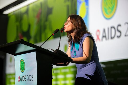 AIDS 2026, the 26th International AIDS Conference. Rio de Janeiro, Brazil.
Monday, 27 July 2026

OP01. Opening Session
In the photo: Claudia Cortes, Regional Chair

©️ Andréa Testoni / IAS