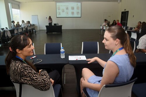 AIDS 2026, the 26th International AIDS Conference. Rio de Janeiro, Brazil.
Wednesday, 29 July 2026.

SMWIS. Let her wise: Speed mentoring for young women in science.
In the photos: Mentors and mentees interacting.

© Márcia Moreira / IAS.
