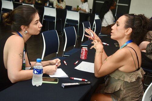 AIDS 2026, the 26th International AIDS Conference. Rio de Janeiro, Brazil.
Wednesday, 29 July 2026.

SMWIS. Let her wise: Speed mentoring for young women in science.
In the photos: Mentors and mentees interacting.

© Márcia Moreira / IAS.