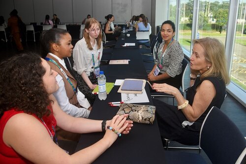 AIDS 2026, the 26th International AIDS Conference. Rio de Janeiro, Brazil.
Wednesday, 29 July 2026.

SMWIS. Let her wise: Speed mentoring for young women in science.
In the photos: Mentors and mentees interacting.

© Márcia Moreira / IAS.