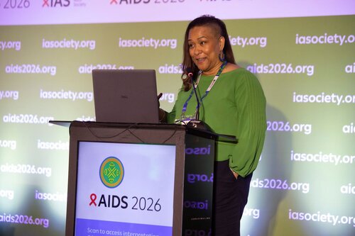 AIDS 2026, the 26th International AIDS Conference. Rio de Janeiro, Brazil.
Wednesday, 29 July 2026.

SAT35. The future of HIV service delivery is…simplification, self-care, integration, and AI in practice.
In the photo: Solange Baptiste, International Treatment Preparedness Coalition (ITPC), South Africa.

©️ Felipe Varanda / IAS