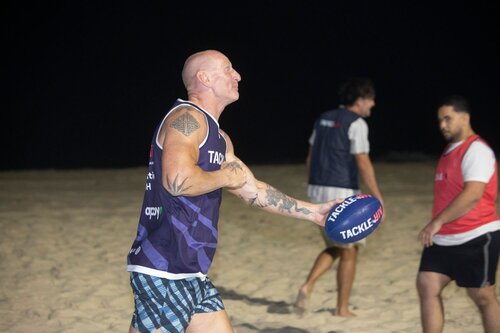 AIDS 2026, the 26th International AIDS Conference. Rio de Janeiro, Brazil.
Wednesday, 29 July 2026.

THGT. Tackle HIV rugby with Gareth Thomas on Ipanema beach.

© Felipe Varanda / IAS