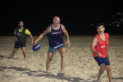 AIDS 2026, the 26th International AIDS Conference. Rio de Janeiro, Brazil.
Wednesday, 29 July 2026.

THGT. Tackle HIV rugby with Gareth Thomas on Ipanema beach.

© Felipe Varanda / IAS