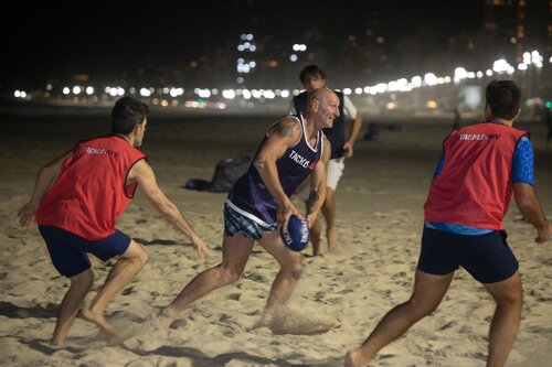 AIDS 2026, the 26th International AIDS Conference. Rio de Janeiro, Brazil.
Wednesday, 29 July 2026.

THGT. Tackle HIV rugby with Gareth Thomas on Ipanema beach.

© Felipe Varanda / IAS