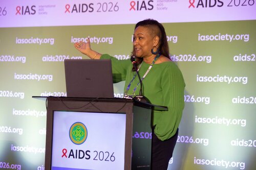 AIDS 2026, the 26th International AIDS Conference. Rio de Janeiro, Brazil.
Wednesday, 29 July 2026.

SAT35. The future of HIV service delivery is…simplification, self-care, integration, and AI in practice.
In the photo: Solange Baptiste, International Treatment Preparedness Coalition (ITPC), South Africa.

©️ Felipe Varanda / IAS