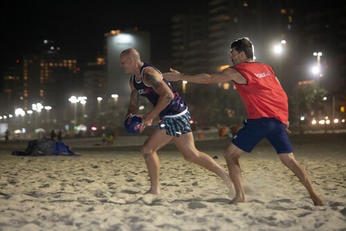 AIDS 2026, the 26th International AIDS Conference. Rio de Janeiro, Brazil.
Wednesday, 29 July 2026.

THGT. Tackle HIV rugby with Gareth Thomas on Ipanema beach.

© Felipe Varanda / IAS