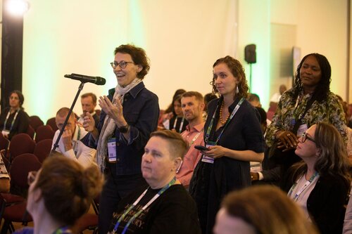 AIDS 2026, the 26th International AIDS Conference. Rio de Janeiro, Brazil.
Wednesday, 29 July 2026.

SAT35. The future of HIV service delivery is…simplification, self-care, integration, and AI in practice.
In the photo: Audience asking questions.

©️ Felipe Varanda / IAS