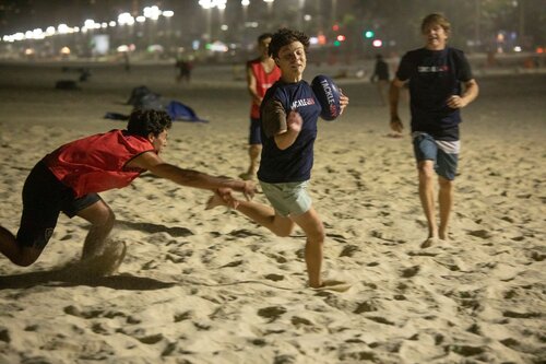 AIDS 2026, the 26th International AIDS Conference. Rio de Janeiro, Brazil.
Wednesday, 29 July 2026.

THGT. Tackle HIV rugby with Gareth Thomas on Ipanema beach.

© Felipe Varanda / IAS