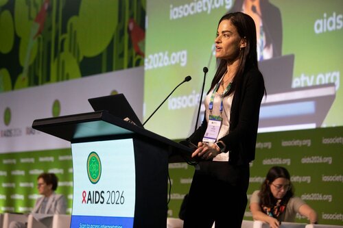 AIDS 2026, the 26th International AIDS Conference. Rio de Janeiro, Brazil.
Wednesday, 29 July 2026.

OAX11. Co-Chairs' choice session.
In the photo: Amy Colson, Community Resource Initiative, United States

© Felipe Varanda / IAS
