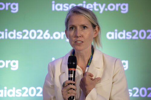 AIDS 2026, the 26th International AIDS Conference. Rio de Janeiro, Brazil.
Wednesday, 29 July 2026.

SAT35. The future of HIV service delivery is…simplification, self-care, integration, and AI in practice.
In the photo: Cheryl Johnson, WHO, Switzerland.

©️ Felipe Varanda / IAS