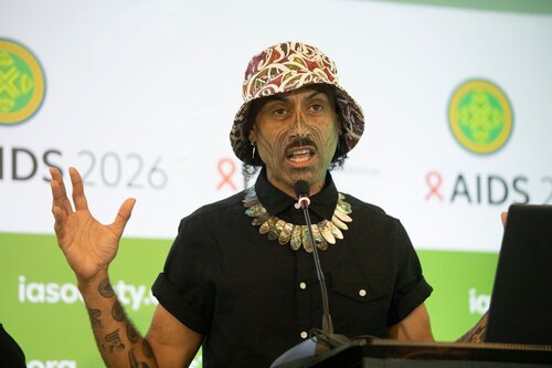 AIDS 2026, the 26th International AIDS Conference. Rio de Janeiro, Brazil.
Wednesday, 29 July 2026.

SY15. Strong spirits, healthy futures: Focus on the HIV response among Indigenous people.
In the photo: Tawhanga NOPERA
Body Positive NZ Inc, Positive Women NZ, Toitu te Ao, Tu Tama Wahine o Taranaki, New Zealand.

© Felipe Varanda / IAS