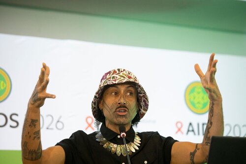 AIDS 2026, the 26th International AIDS Conference. Rio de Janeiro, Brazil.
Wednesday, 29 July 2026.

SY15. Strong spirits, healthy futures: Focus on the HIV response among Indigenous people.
In the photo: Tawhanga NOPERA
Body Positive NZ Inc, Positive Women NZ, Toitu te Ao, Tu Tama Wahine o Taranaki, New Zealand.

© Felipe Varanda / IAS