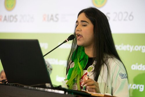 AIDS 2026, the 26th International AIDS Conference. Rio de Janeiro, Brazil.
Wednesday, 29 July 2026.

SY15. Strong spirits, healthy futures: Focus on the HIV response among Indigenous people.
In the photo: Naomy Fontinelli AREVALO DE CARVALHO
Alianca Nacional Lgbti+, Brazil

© Felipe Varanda / IAS
