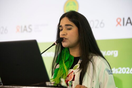 AIDS 2026, the 26th International AIDS Conference. Rio de Janeiro, Brazil.
Wednesday, 29 July 2026.

SY15. Strong spirits, healthy futures: Focus on the HIV response among Indigenous people.
In the photo: Naomy Fontinelli AREVALO DE CARVALHO
Alianca Nacional Lgbti+, Brazil

© Felipe Varanda / IAS
