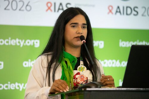 AIDS 2026, the 26th International AIDS Conference. Rio de Janeiro, Brazil.
Wednesday, 29 July 2026.

SY15. Strong spirits, healthy futures: Focus on the HIV response among Indigenous people.
In the photo: Naomy Fontinelli AREVALO DE CARVALHO
Alianca Nacional Lgbti+, Brazil

© Felipe Varanda / IAS